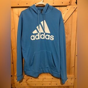 Adidas Men's Hoodie in Blue with White Logo